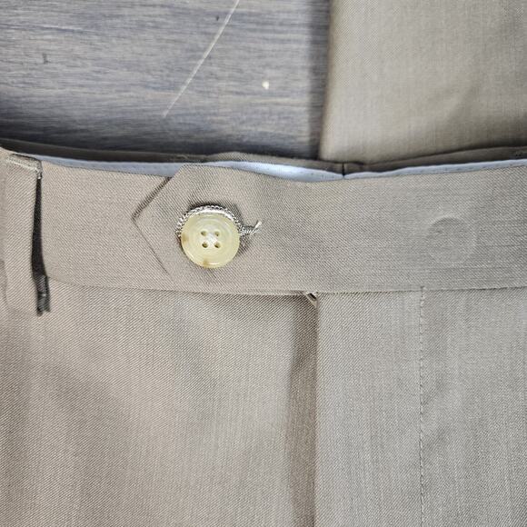 Lauren Ralph Lauren Ankle Dress Pants Tan Womens Size 12R Flatfront Business - Picture 4 of 9